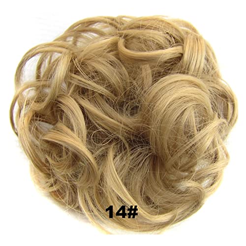 Unordentlicher Haarknoten 1 Stück Scrunchies-Verlängerung, lockiges, gewelltes, unordentliches, synthetisches, unordentliches Haarknoten-Haar, zerzaustes Hochsteckfrisur-Chignon-Haarteil for Frauen un von WAOCEO