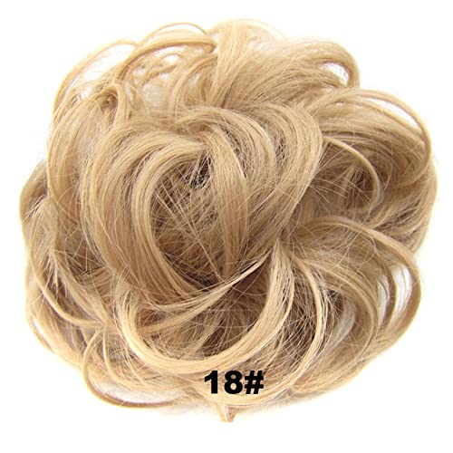 Unordentlicher Haarknoten 1 Stück Scrunchies-Verlängerung, lockiges, gewelltes, unordentliches, synthetisches, unordentliches Haarknoten-Haar, zerzaustes Hochsteckfrisur-Chignon-Haarteil for Frauen un von WAOCEO