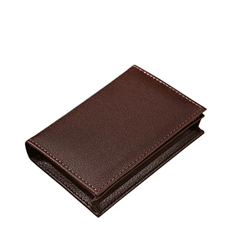 WAOCEO Visitenkartenetui Business-Handgepäck for Herren Visitenkartenetui mit großem Fassungsvermögen Visitenkartenetui aus Leder Multi-Card-Kartenetui Geschäftskartenhalter (Color : Bruin) von WAOCEO