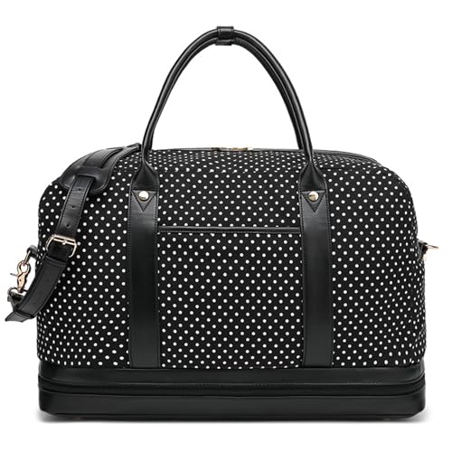 Handtasche Handtasche Traventasche Sporttasche Taschen Tasche Männer Duffle Leinwand große Kapazität Holdall Weekender Übernachtung Gepäck Speichertasche Black von WAOYANM