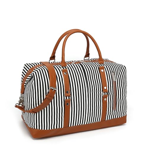 Laptops großer Kapazität Handtasche Handtasche Reisen Sporttasche Sporttasche Männer Duffle Leinwand Holdall Weekender über Nacht Gepäck Speichertasche Black von WAOYANM