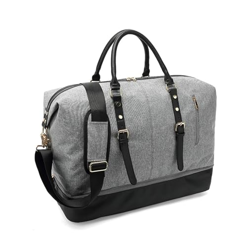 Reisetasche Sports Totent Bag Männer Frauen große Kapazität Oxford Waterdofit Weekender über Nacht Gepäckbeutel Schulter Handtasche Duffel Bag Grey von WAOYANM