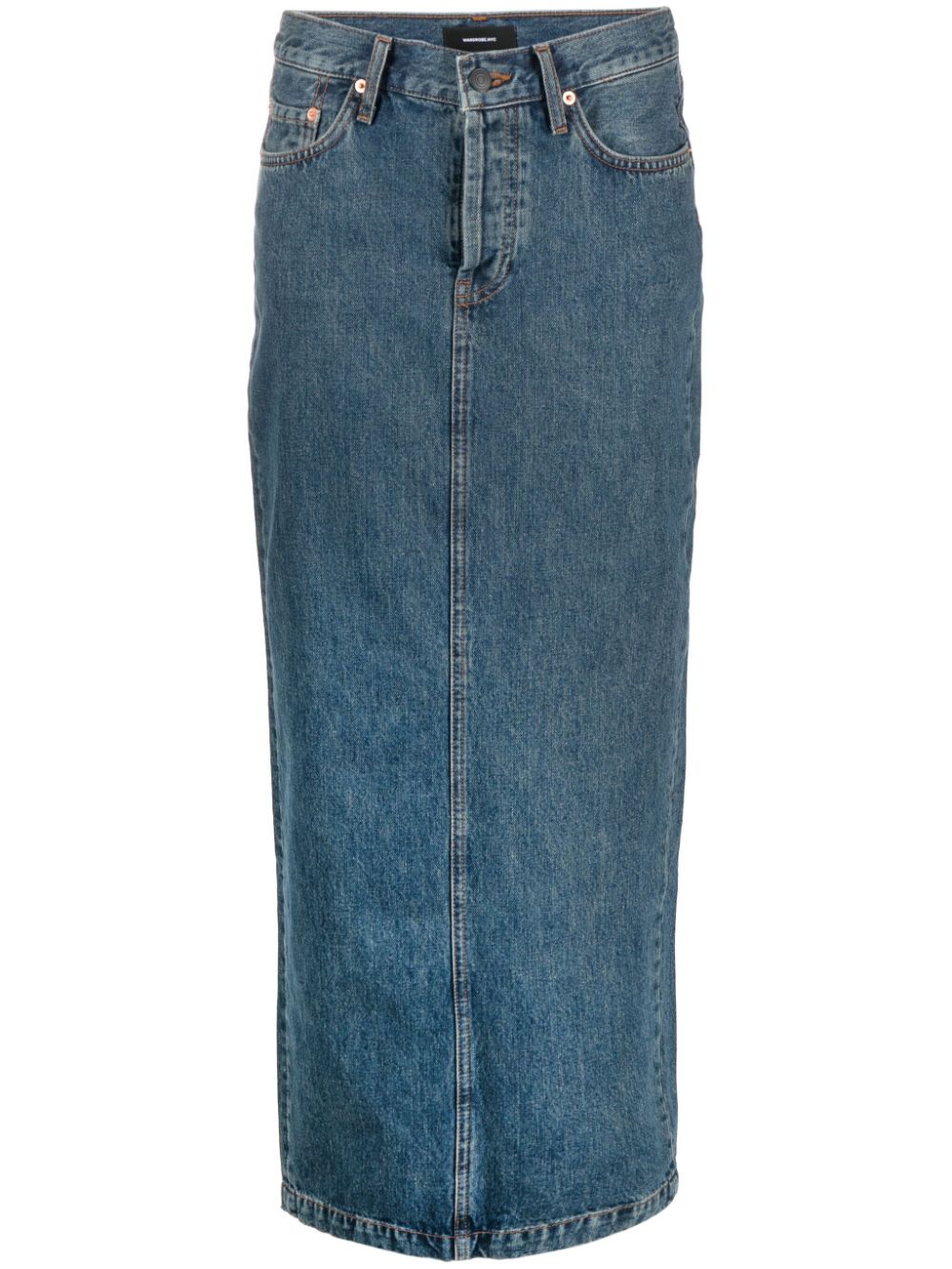 WARDROBE.NYC Jeansrock mit Schlitz - Blau von WARDROBE.NYC