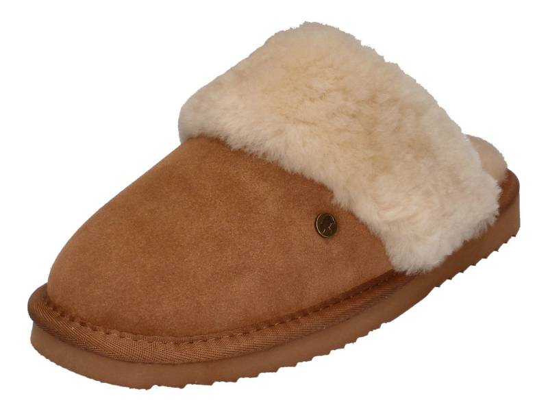 WARMBAT Flurry Suede Hausschuh Cognac von WARMBAT