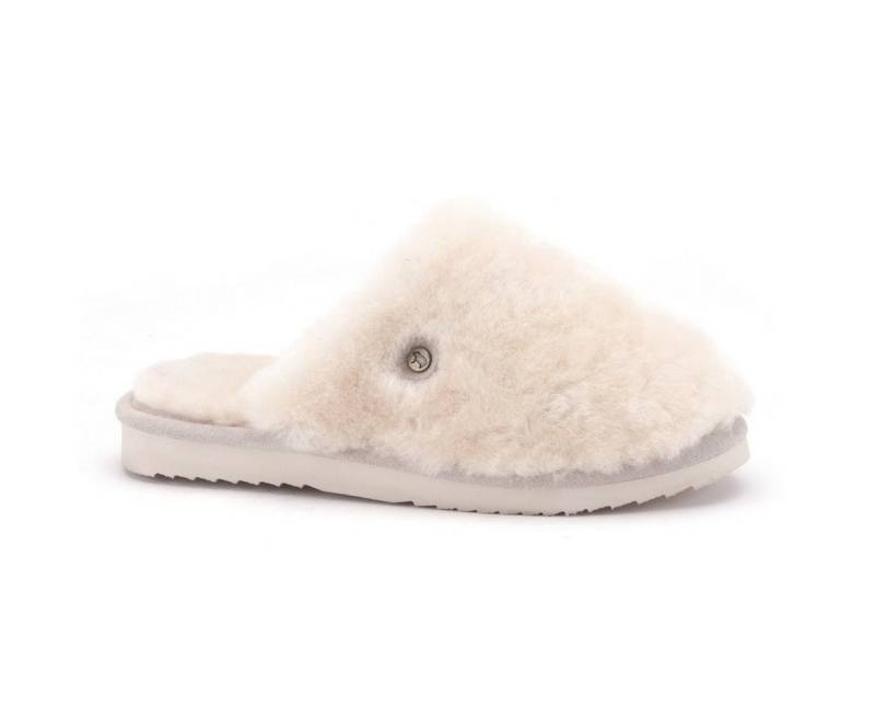 WARMBAT Pantoffel Mungo Fur mit Merino Schaffell blush beige Damen Hausschuh von WARMBAT