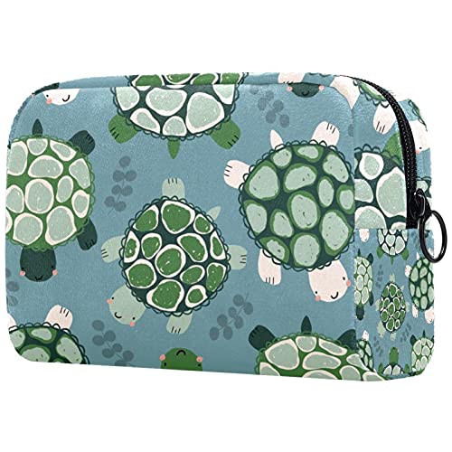 Süße Grüne Schildkröten Kulturbeutel Reiseorganisator Kosmetiktasche Für Damen von WARMFM