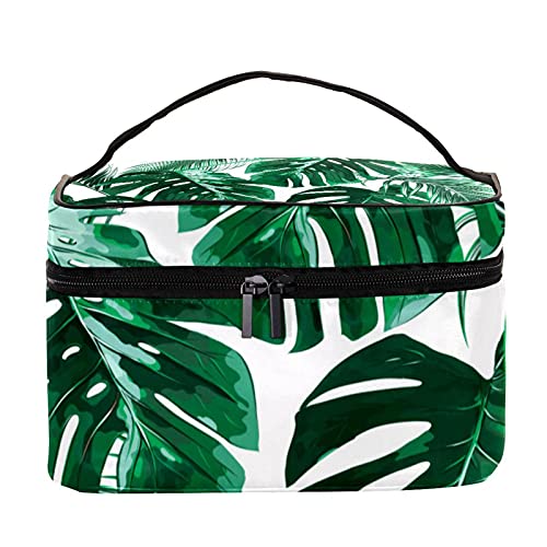 WARMFM Palm Monstera Blätter Make-up-Tasche Tragbare Kosmetiktaschen für Frauen Mädchen WARMFM Palm Monstera Blätter Make-up-Tasche Tragbare Kosmetiktaschen für Frauen Mädchen von WARMFM