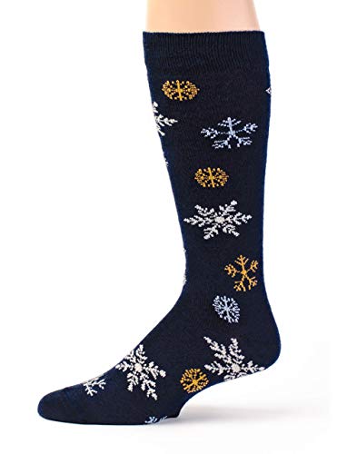 WARRIOR ALPACA SOCKS - Alpakawolle Dicke Fun Novelty/Camp Socken für Männer & Frauen - Gemütlich weich, warm und hypoallergen, Spezielle Schneeflocke, Large von WARRIOR ALPACA SOCKS