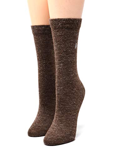 Warrior Alpaca Socks - Damen Alpaka Wollhose Socken - Leichte Socken im Hoseesy-Stil mit Feuchtigkeits- und Geruchskontrolle, walnuss, Medium von WARRIOR ALPACA SOCKS