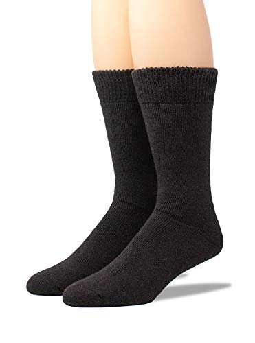 Warrior Alpaca Socks - Outdoor Alpaka Wollsocken, Frottee gefüttert mit Komfortbund Öffnung für Damen und Herren - Schwarz - Medium von WARRIOR ALPACA SOCKS