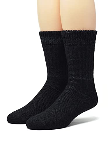 WARRIOR ALPACA SOCKS - Unisex Toasty Toes Ultimate Alpaka Socken für Damen und Herren, Schwarz/Erika, Medium von WARRIOR ALPACA SOCKS