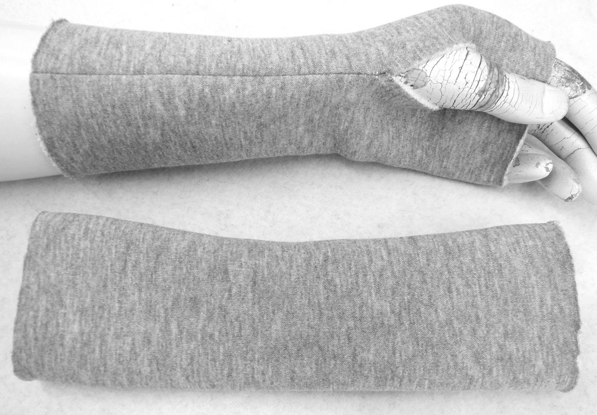 Flauschig Weiche Schlaf Handschuhe Reine Baumwolle, Graue Armstulpen Zum Joggen Und Schlafen, Passen Leicht Tailliert, Das Beliebte Geschenk von WARZOG