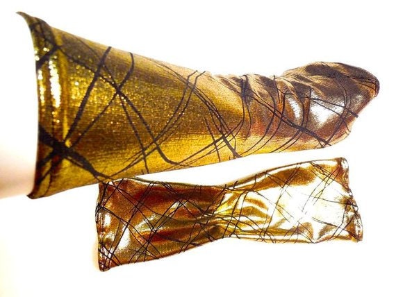 Gold Handschuh, Der Glanz Ist Knitterfrei Und Beständig Innen Weich Angenehm Auf Haut Fingerfreie Handschuhe, Das Goldene Geschenk von WARZOG