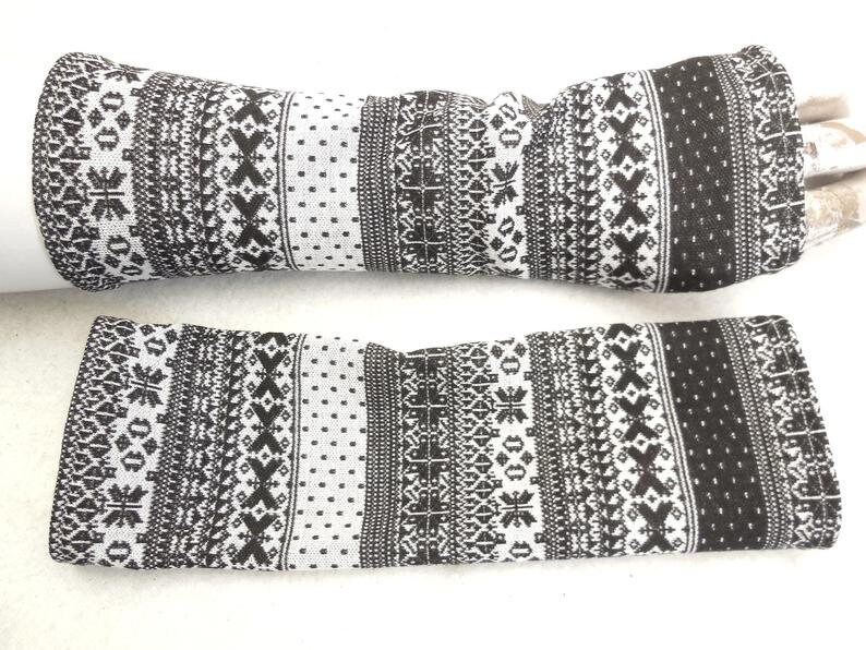 Warme Handschuhe Schneeflocke, Weiche Maritime Armstulpen, Stabil Qualität Gestreift Behaglich, Gewärmt, Angenehm, Das Beliebte Geschenk von WARZOG