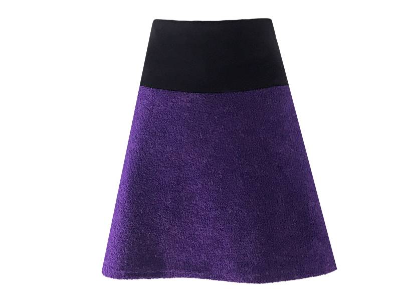 Warmer Hüftrock A Form, Schicke Strickwolle, Muster in Weicher Wollstrick Glücklich Passt Schwarz, Blick - U. Winddicht Wunschgröße, Geschenk von WARZOG