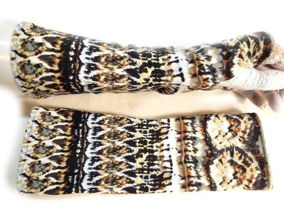 Weiche Handschuhe, Strickwolle Armstulpen, Leicht Feingewirke, Pulswärmer in Braun, Schwarz, Exzellente Stoffqualität, Zärtlich Geschenk von WARZOG