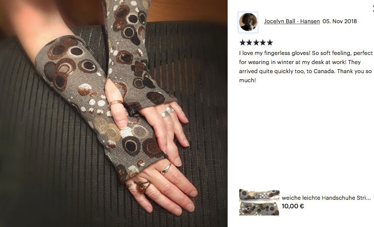 Weiche Handschuhe Aus Strickwolle, Warme Armstulpen, Ideal Zu Kurzärmligen Kleidern, Zum Drunterziehen Oder Über Einen Dünnen Pulli Geschenk von WARZOG