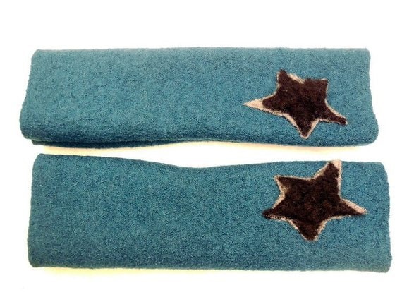 Weiche Handschuhe Mit Stern, Robust Und Wertvoll Aus Kochwolle, Walk Wolle, Schön Atmend Mollig Warm Angenehm Zu Tragen Geschenk von WARZOG