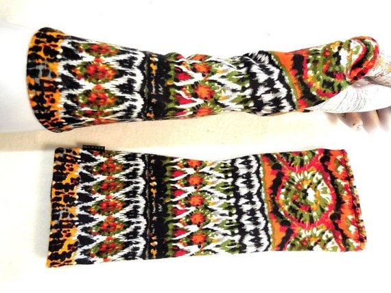 Weiche Strickwolle Armstulpen Pulswärmer Leicht Feingewirke, Rot, Schwarz, Exzellente Stoffqualität, Zärtlich Rot Schwarz, Beliebtes Geschenk von WARZOG