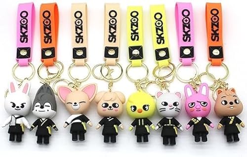 WASEEDS Stray Kids Skzoo Schlüsselanhänger 3D Cartoon 8 Stück/Set Unisex-Jugendliche und Unisex-Erwachsene Fans von Stray Kids WASEEDS Stray Kids Skzoo Schlüsselanhänger 3D Cartoon 8 Stück/Set Unisex-Jugendliche und Unisex-Erwachsene Fans von Stray Kids von WASEEDS