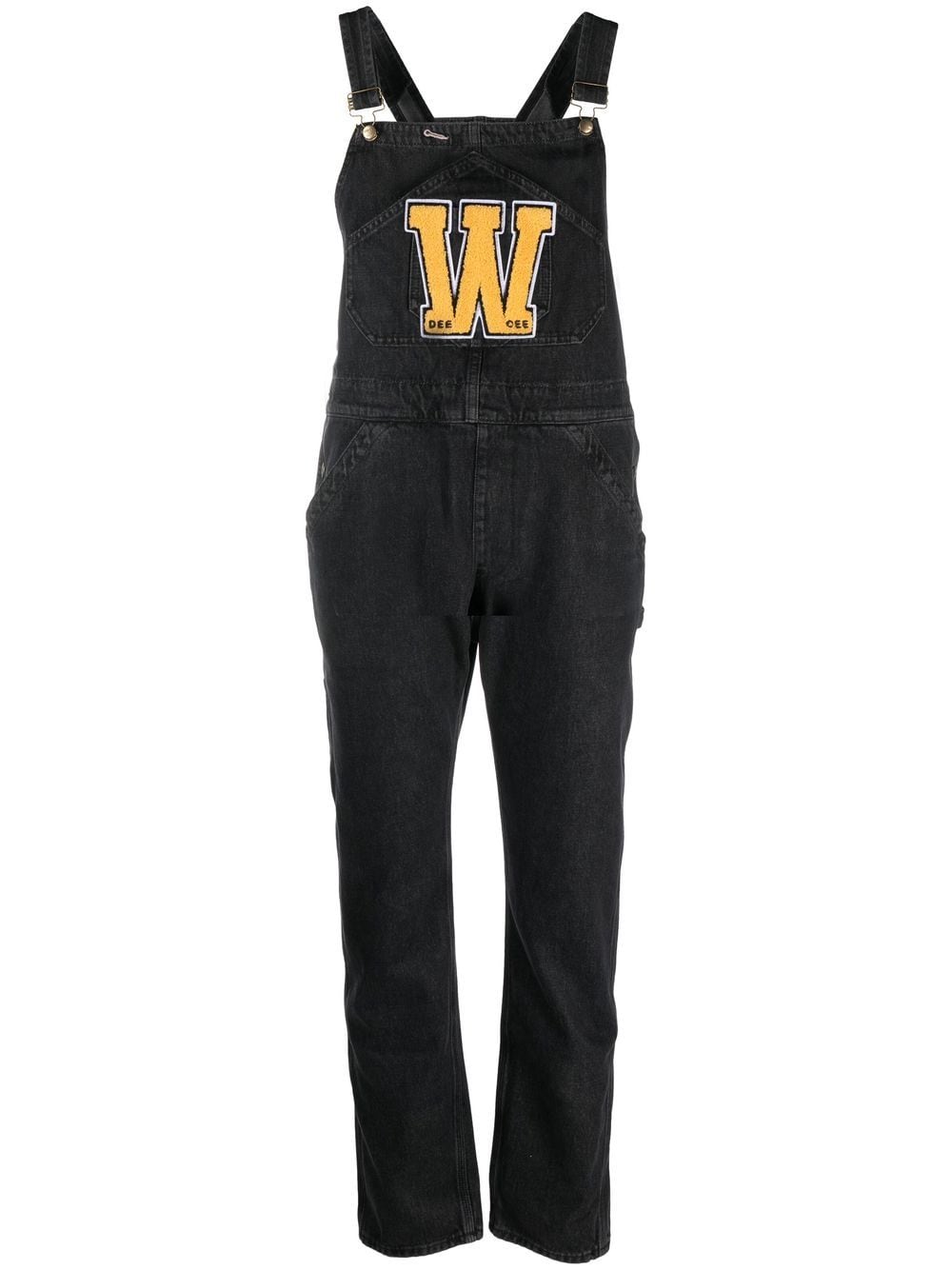 Washington Dee Cee Jeanslatzhose mit Logo-Print - Schwarz von Washington Dee Cee