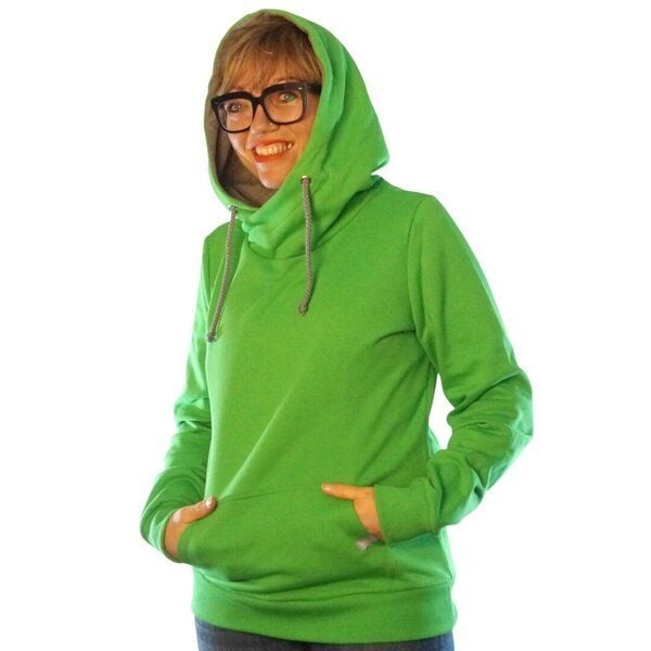 WASNI Frauen-Hoodie mit Schalkragen, made in Esslingen aus 100% Biobaumwolle von WASNI