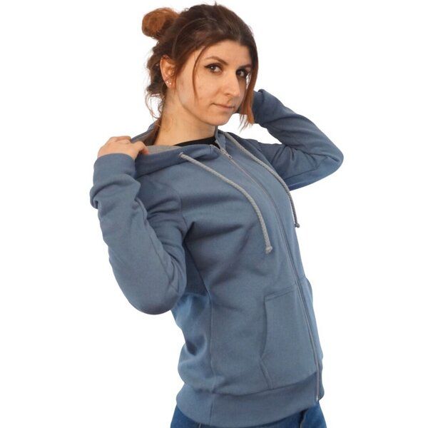 WASNI Frauen-Kapuzenjacke, made in Esslingen aus 100% Biobaumwolle von WASNI