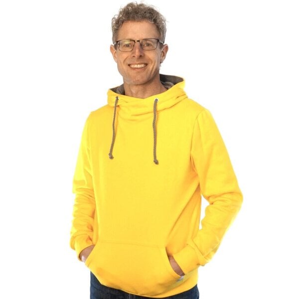 WASNI Hoodie mit Schalkragen, made in Esslingen aus 100% Biobaumwolle von WASNI