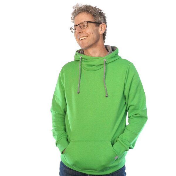 WASNI Hoodie mit Schalkragen, made in Esslingen aus 100% Biobaumwolle von WASNI