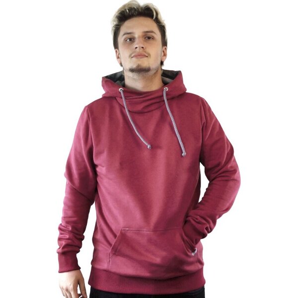 WASNI Hoodie mit Schalkragen, made in Esslingen aus 100% Biobaumwolle von WASNI