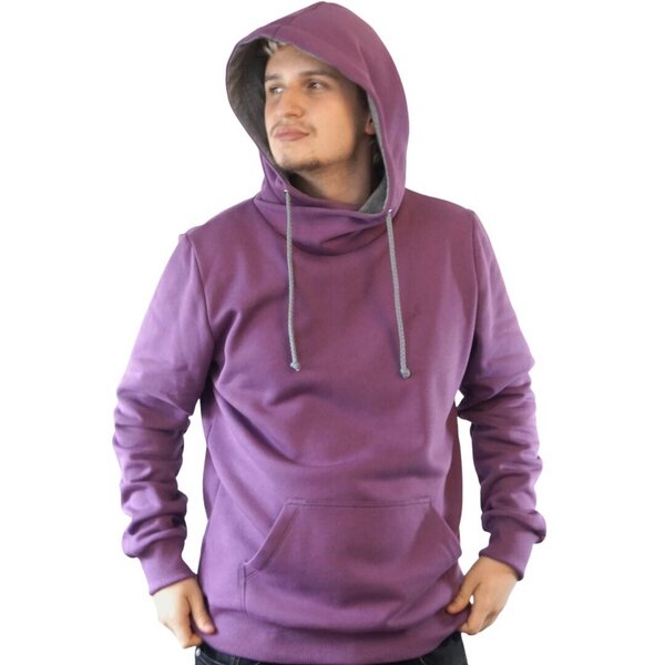 WASNI Hoodie mit Schalkragen, made in Esslingen aus 100% Biobaumwolle von WASNI