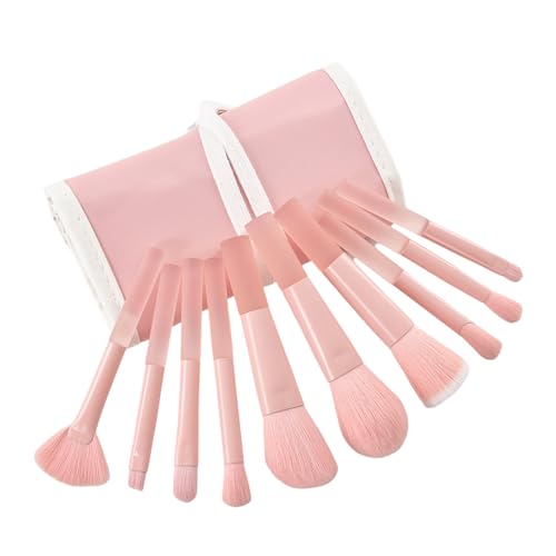 10x Professionelles Reisepinsel Set Kosmetikpinsel Set Make Up Pinsel Mit Aufbewahrungstasche Puderpinsel Für Lidschatten von WASTEBIN