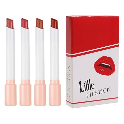 4 Stück Matte Lippenstift Kollektion Langlebig Hochpigmentierter Lippenstift Wasserfeste Lippenstifte Für Frauen Und Mädchen von WASTEBIN