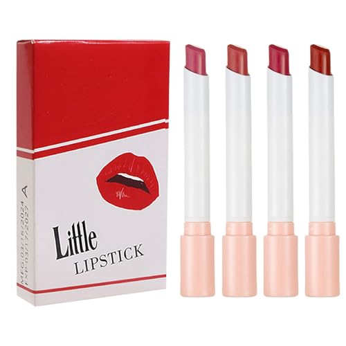 4 Stück Matte Lippenstift Kollektion Langlebig Hochpigmentierter Lippenstift Wasserfeste Lippenstifte Für Frauen Und Mädchen von WASTEBIN