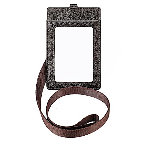 Ausweishalter Aus PU Leder Horizontal Für Büro Arbeit Ausweis Studenten Kreditkartenschutz von WASTEBIN