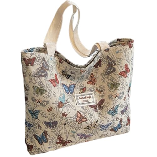 Einzigartige Canvas Tasche Für Frauen Mit Elegantem Muster Großes Fassungsvermögen Unterarmtaschen Schultertasche Business Freizeittasche von WASTEBIN