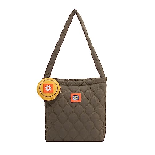 Gesteppte Umhängetasche Große Kapazität Taschen Damen Nylon Einkaufstasche Modische Lässige Reisetaschen Handtaschen Mit Rautenmuster von WASTEBIN