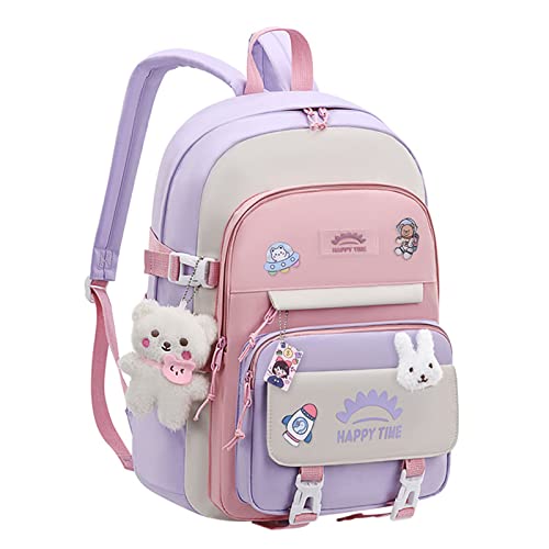 Kinder Schulrucksack Für Mädchen Laptop Rucksack Grundschultaschen Büchertaschen Mit Anstecknadeln Und Anhänger Für Teenager Kinder Schulrucksack Für Mädchen Laptop Rucksack Grundschultaschen Büchertaschen Mit Anstecknadeln Und Anhänger Für Teenager von WASTEBIN