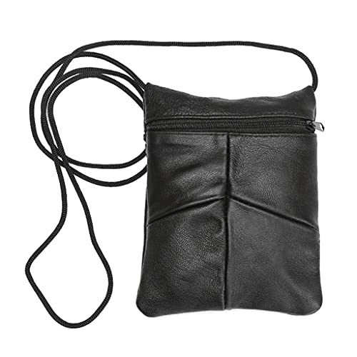 Kleine Damen Kuriertaschen Aus Schaffell Vintage Leder Handy Geldbörse Multifunktionale Umhängetasche Retro Umhängetaschen von WASTEBIN