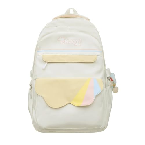 Rucksack Mit Großer Kapazität Für Studenten Schule Rucksack Damen Laptop Rucksack Modisch Lässig Tagesrucksäcke Mädchen Reiserucksack von WASTEBIN