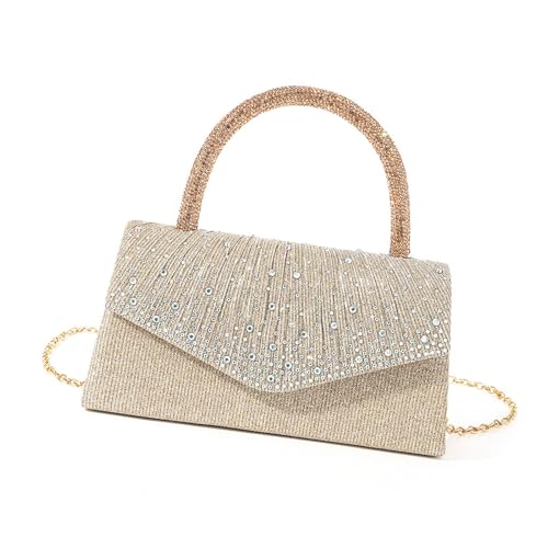 Stilvolle Umhängetasche Verziert Mit Einer Kette Aus Strasssteinen Modische Abendtasche Für Hochzeit Und Cocktail von WASTEBIN
