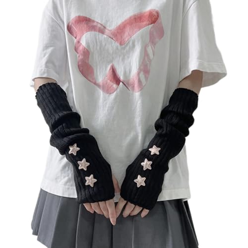 WASTEBIN Club Armstulpen Für Cosplay Party Fingerlose Slouchy Armhandschuhe Animation Party Handschuhe Armhandschuhe 2000er Jahre Mädchen Armbekleidung von WASTEBIN