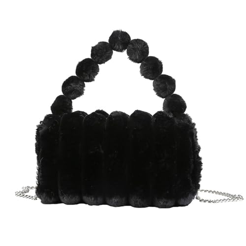 WASTEBIN Damentaschen, 2024 NEU Plüschtasche für Mädchen Frauen Quadratische Tasche Handtasche Umhängetasche Schultertasche Mode Freizeittasche Handytasche von WASTEBIN