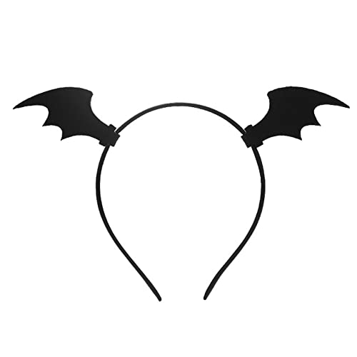 WASTEBIN Halloween Deutschland Haarreif, Halloween-Haarband in Fledermausflügelform, Gothic-Kinder-Kopfschmuck für weibliche Clips, Gothic-Haarspange für Spukhauspartys als Kopfdekoration von WASTEBIN