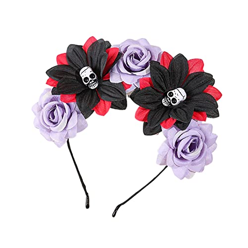 WASTEBIN Halloween Deutschland Haarreif, Totenkopf-Stirnband, Halloween-Diademe und Kronen, Gothic-Blumen-Stirnband, Tag der Toten-Stirnband, Rosen-Blumenkronen-Haarband WASTEBIN Halloween Deutschland Haarreif, Totenkopf-Stirnband, Halloween-Diademe und Kronen, Gothic-Blumen-Stirnband, Tag der Toten-Stirnband, Rosen-Blumenkronen-Haarband von WASTEBIN
