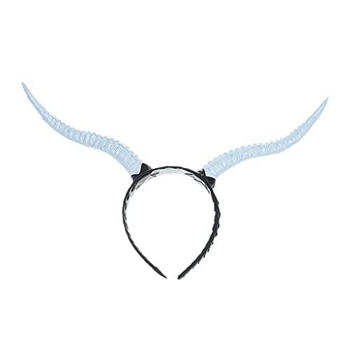 WASTEBIN Halloween Deutschland Haarreif, Weihnachtsgeweih Horn-Stirnband Cosplay-Kopfbedeckung Partykleidung Ochsenhorn-Haarband Halloween-Kopfbedeckung Partyzubehör von WASTEBIN