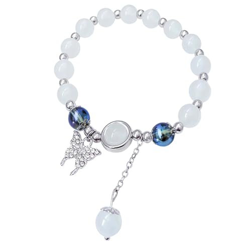 WASYPLSFOI Armband Armbänder Armreif Armkette Damen Mädchen Glücksarmband Beads Bead Perlen Bracelet, 2 Stück von WASYPLSFOI