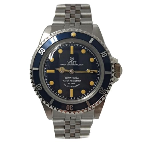 WATCH EXPERIMENTAL UNIT Royal Jubilee Herrenuhr aus Stahl, automatisch, blau, Vintage, Mitt, blau, Armband von WATCH EXPERIMENTAL UNIT