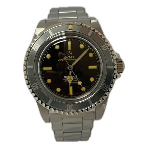 WATCH EXPERIMENTAL UNIT Royal Steel Automatic Silver Vintage Herrenuhr, silber / schwarz, Armband von WATCH EXPERIMENTAL UNIT