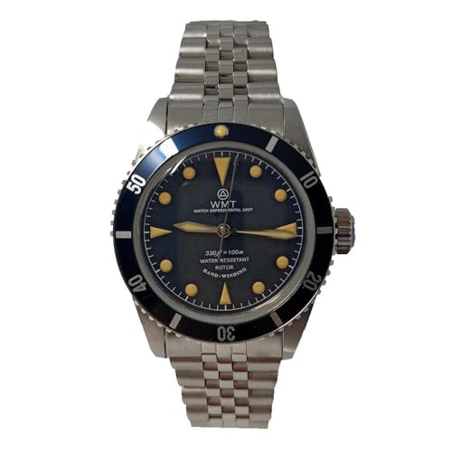 WATCH EXPERIMENTAL UNIT Sea Diver Blue Jubilee Automatik Stahl Vintage Uhr Unisex, blau, Armband von WATCH EXPERIMENTAL UNIT